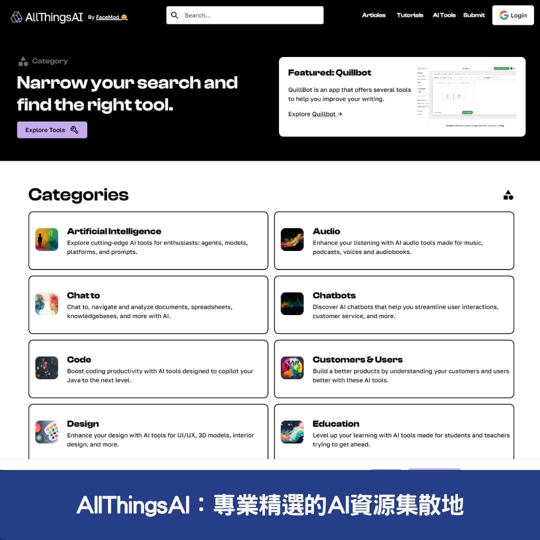 AllThingsAI：專業精選的AI資源集散地